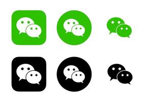 logotipo do wechat, ícone do wechat vetor grátis