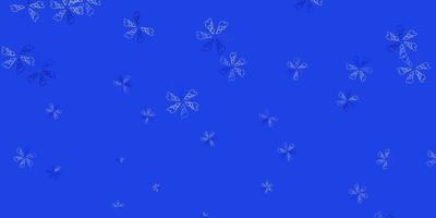 modelo abstrato de vetor azul claro com folhas.