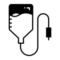 gotejamento de ícone simples iv para médicos e cuidados de saúde, gotejamento de infusão vetor