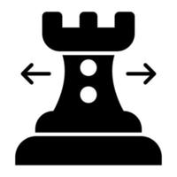 ícone de vetor de peça de xadrez em estilo moderno isolado no fundo branco