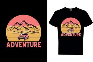 design de camiseta de aventura para vetor e maquete