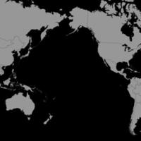oceano pacífico no mapa do mundo. ilustração vetorial. vetor