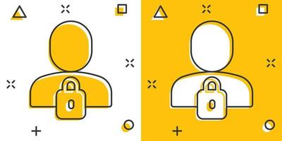 ícone de login em estilo simples. ilustração vetorial de acesso seguro de pessoas em fundo branco isolado. conceito de negócio aprovado por senha. vetor