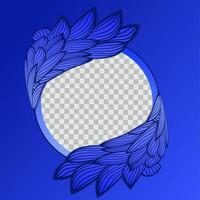 conjunto de modelo de banner quadrado editável. fundo de doodle de cor azul. vetor de design plano com colagem de fotos. utilizável para mídias sociais, histórias e anúncios na Internet.