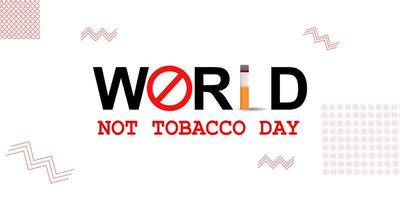 ilustração vetorial para o dia mundial sem tabaco, câncer, pulmão, saúde respiratória, não fumar, não fumar, área para não fumantes, doença devido ao fumo vetor