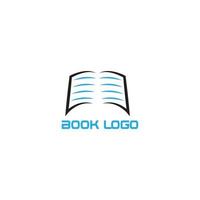 modelo de design de logotipo de livro aberto. logotipo de estilo simples. vetor de ilustração de livro