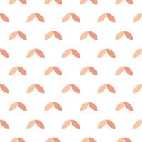 padrão de pétalas bege claro e laranja sobre fundo branco. perfeito para tecidos, têxteis, papéis de parede, fundos e outras superfícies vetor