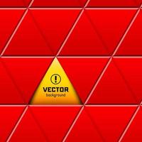 padrão triangular vermelho abstrato com sinal de buraco amarelo vetor