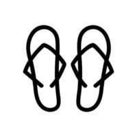 vetor de ícone de flip-flops. ilustração de símbolo de contorno isolado
