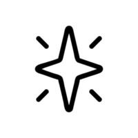 estrela brilhando vetor de ícone de glitter. ilustração de símbolo de contorno isolado