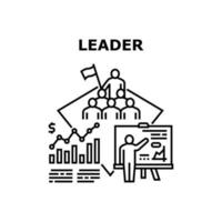 ilustração de cores do conceito de vetor de carreira de líder
