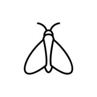 vetor de ícone de mariposa. ilustração de símbolo de contorno isolado