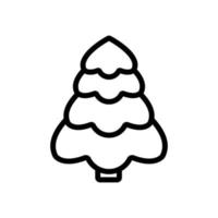 vetor de ícone de árvore de Natal. ilustração de símbolo de contorno isolado