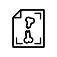 vetor de ícone de fratura de raio-x. ilustração de símbolo de contorno isolado