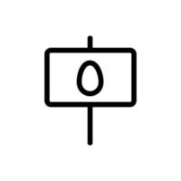 vetor de ícone de caixa de correio. ilustração de símbolo de contorno isolado