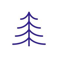 vetor de ícone de árvore de Natal perene. ilustração de símbolo de contorno isolado