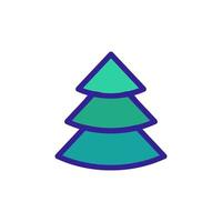vetor de ícone de árvore de Natal. ilustração de símbolo de contorno isolado