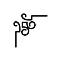 moldura de canto de borda é o ícone do vetor. ilustração de símbolo de contorno isolado vetor