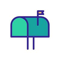 vetor de ícone de caixa de correio. ilustração de símbolo de contorno isolado