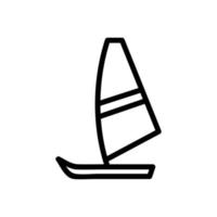 navegue o vetor de ícone do barco. ilustração de símbolo de contorno isolado