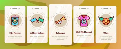 vetor de conjunto de ícones de integração de equipamento de fã de futebol