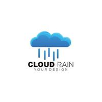 logotipo de modelo de design de chuva em nuvem para negócios vetor