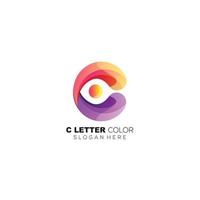 letra c logotipo design colorido ilustração ícone vetor