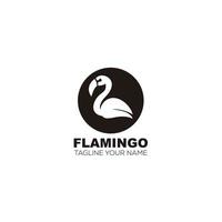 negócio de modelo de design de símbolo de logotipo flamingo vetor