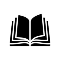 ilustração vetorial de ícone de glifo de livro aberto vetor