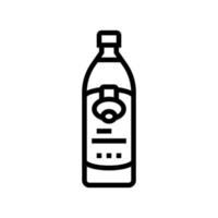 ilustração vetorial de ícone de linha de garrafa de azeite vetor