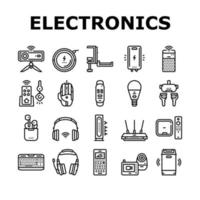 vetor de conjunto de ícones de tecnologia digital eletrônica