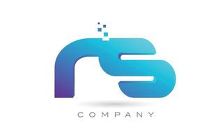 design de combinação de ícone de logotipo de letra do alfabeto rs. modelo criativo para negócios e empresa vetor