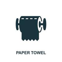 ícone de toalha de papel. elemento simples monocromático da coleção de limpeza. ícone de toalha de papel criativo para web design, modelos, infográficos e muito mais vetor