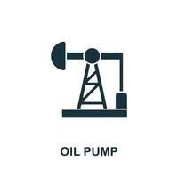 ícone da bomba de óleo da coleção industrial. ícone de bomba de óleo de linha simples para modelos, web design e infográficos vetor