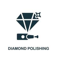 ícone de polimento de diamante. elemento simples da coleção de joias. ícone de polimento de diamante criativo para web design, modelos, infográficos e muito mais vetor