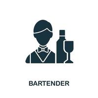 ícone de barman. ilustração simples da coleção de boate. ícone de barman criativo para web design, modelos, infográficos e muito mais vetor