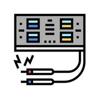 ilustração em vetor ícone de cor de equipamentos eletrônicos hospitalares de eletrocirurgia