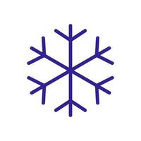 vetor de ícone de floco de neve. ilustração de símbolo de contorno isolado
