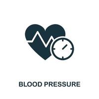 ícone de pressão arterial. ilustração simples da coleção de equipamentos médicos. ícone criativo de pressão arterial para web design, modelos, infográficos e muito mais vetor