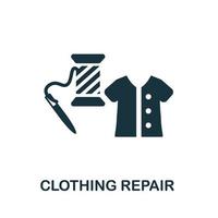 ícone de reparo de roupas. ilustração simples da coleção de lavanderia. ícone de reparo de roupas criativas para web design, modelos, infográficos e muito mais vetor