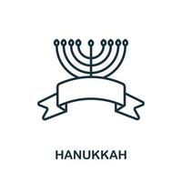 ícone de hanukkah da coleção de feriados. ícone de hanukkah de linha simples para modelos, web design e infográficos vetor