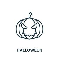 ícone de halloween da coleção hollidays. ícone de halloween de linha simples para modelos, web design e infográficos vetor