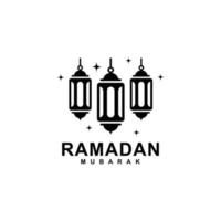 logotipo do ramadã. ilustração em vetor logotipo plano simples lanterna islâmica. vetor de logotipo de lanterna