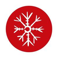 ícone de estilo bloco de gelo floco de neve vetor