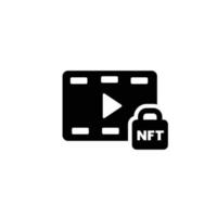 vetor de ícone plano simples de filme nft