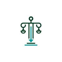 design de logotipo de símbolo de escritório de advocacia de justiça premium vetor
