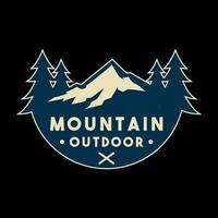 design de logotipo de modelo de vista para a montanha. logotipo de acampamento. vetor