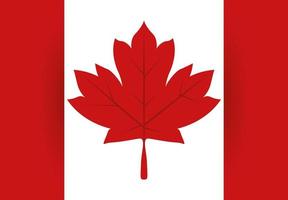 bandeira canadense para feliz dia do Canadá desenho vetorial vetor