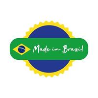 banner made in brazil com selo do selo vetor