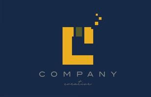 pontos amarelos c design de ícone do logotipo da letra do alfabeto. design de modelo para empresa ou negócio vetor